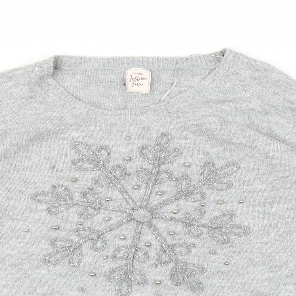 George Womens Grey   Pullover Jumper Size 20  - Christmas