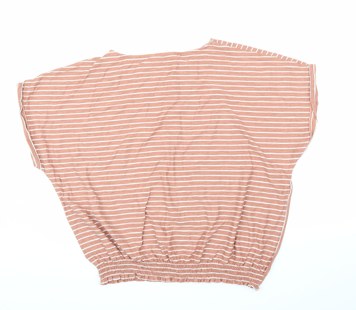 Debenhams Womens Brown Striped  Basic Blouse Size 22