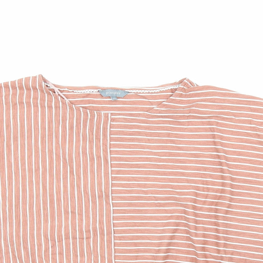 Debenhams Womens Brown Striped  Basic Blouse Size 22