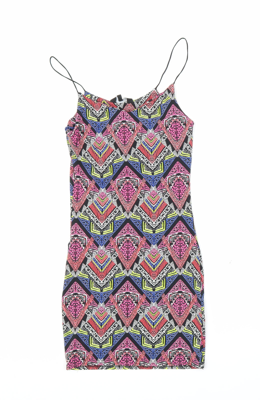 New Look Womens Pink Batik  Bodycon  Size 8