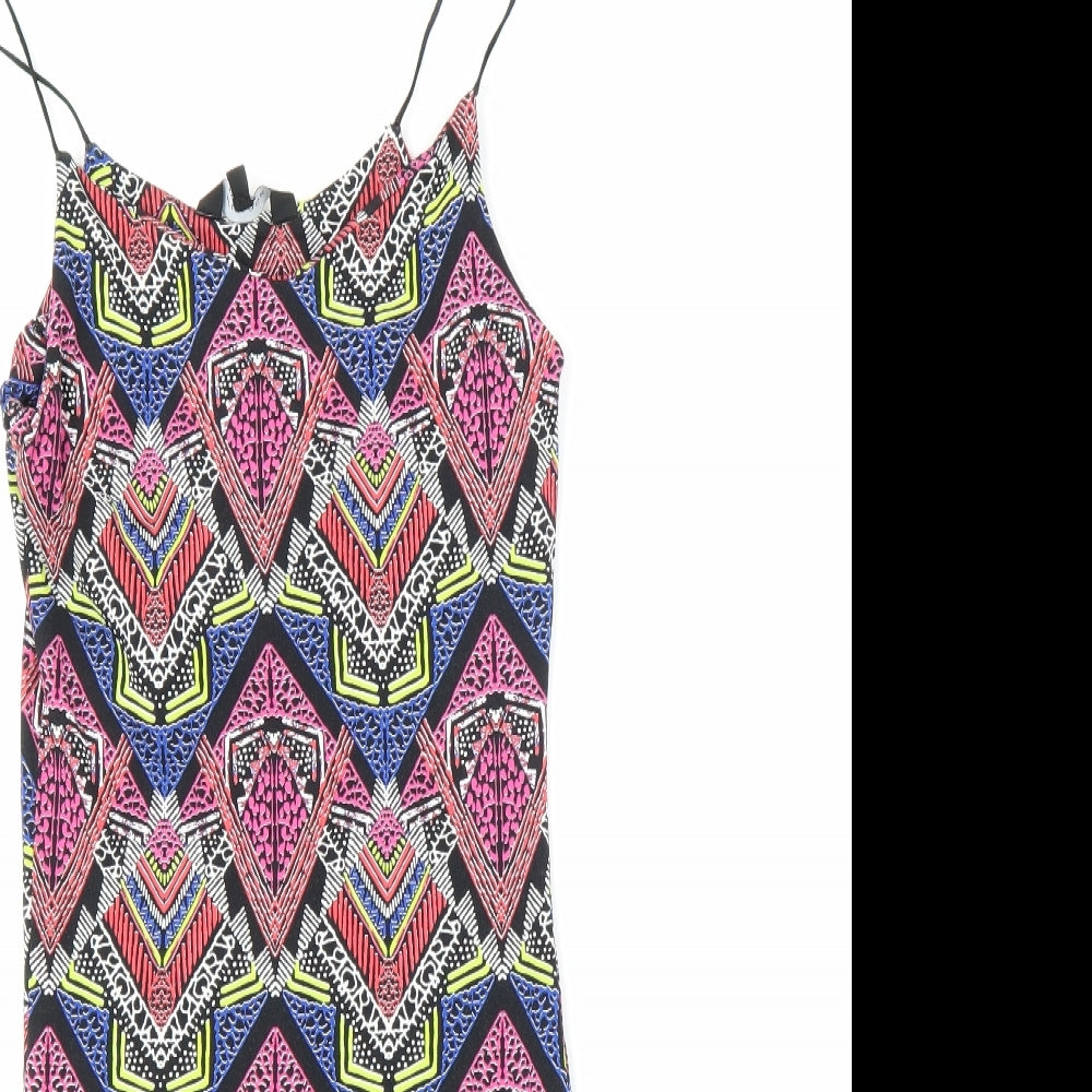 New Look Womens Pink Batik  Bodycon  Size 8