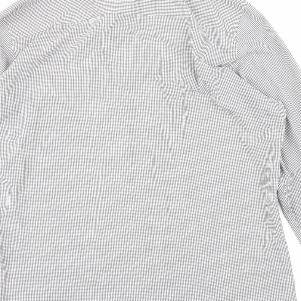 F&F Mens Grey Check   Button-Up Size 15.5