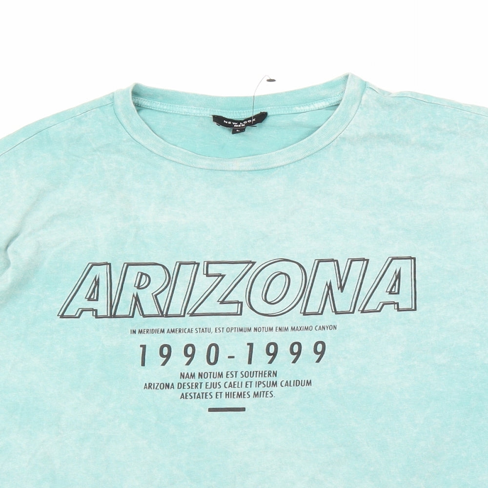 New Look Mens Green    T-Shirt Size L