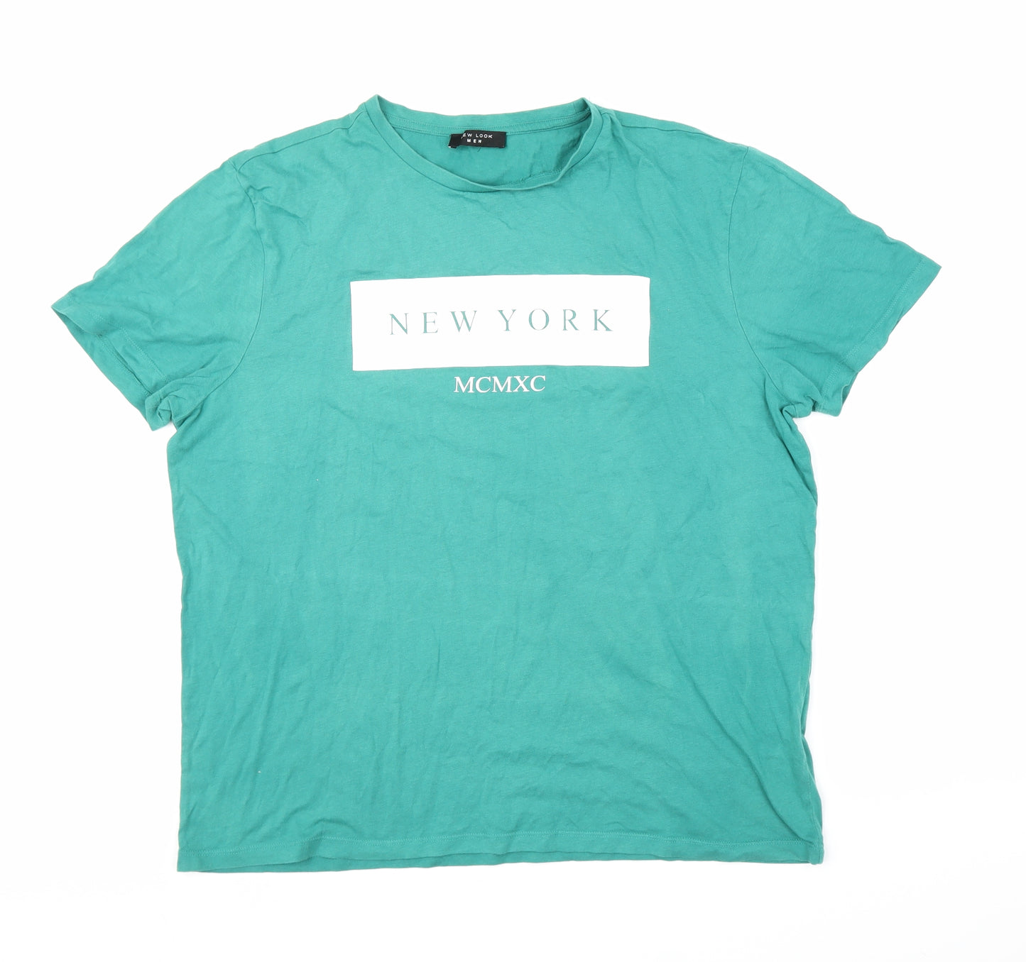 New Look Mens Green    T-Shirt Size L