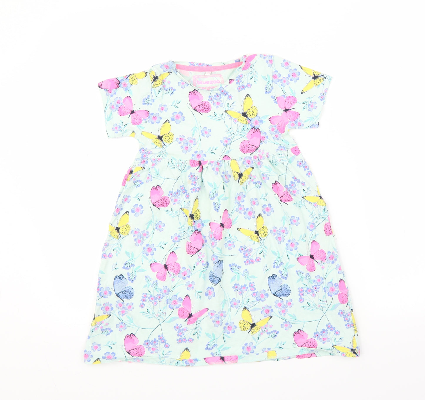 Debenhams Girls Blue Animal Print  A-Line  Size 5-6 Years