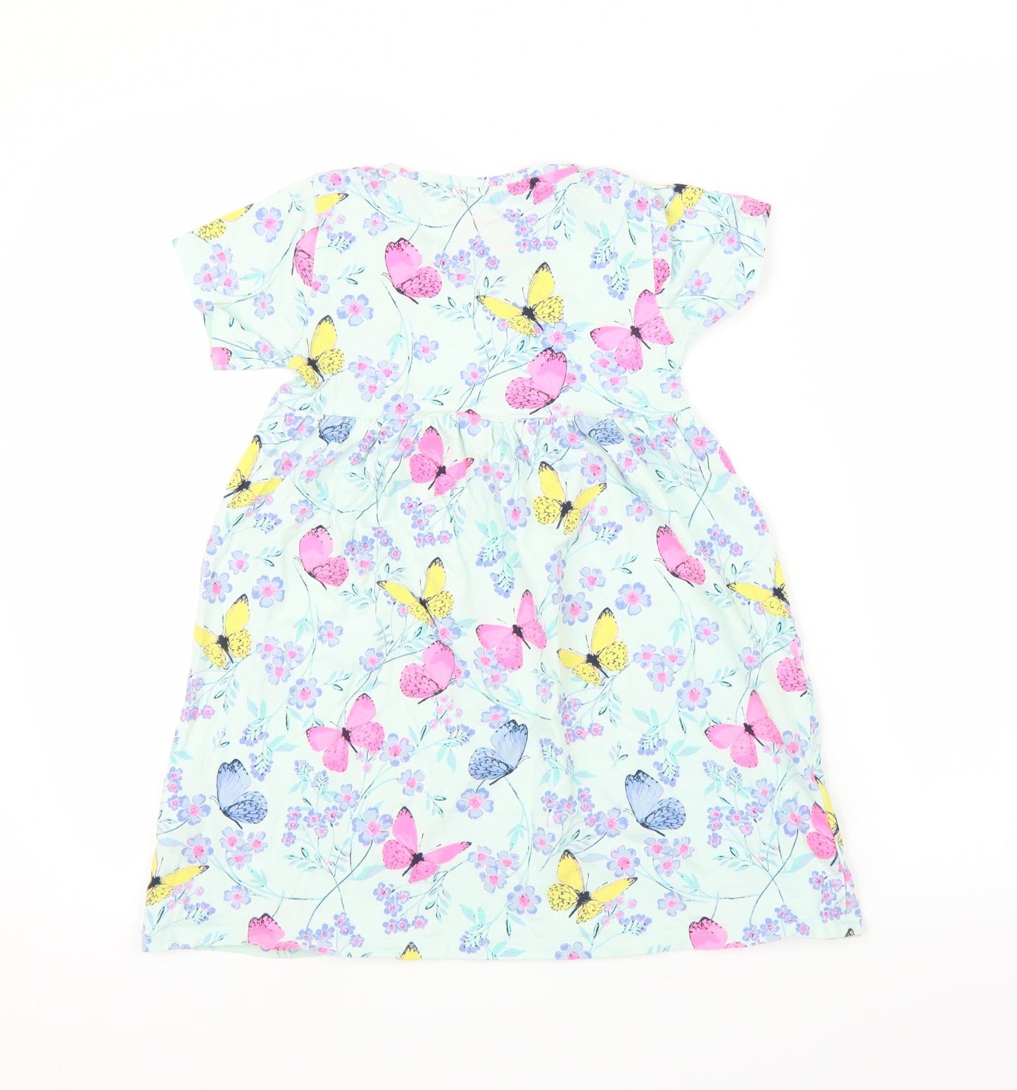 Debenhams Girls Blue Animal Print  A-Line  Size 5-6 Years