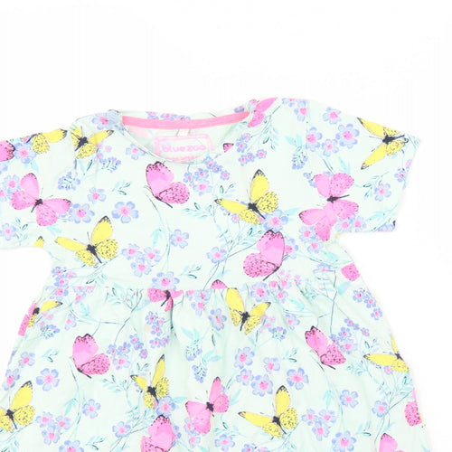 Debenhams Girls Blue Animal Print  A-Line  Size 5-6 Years