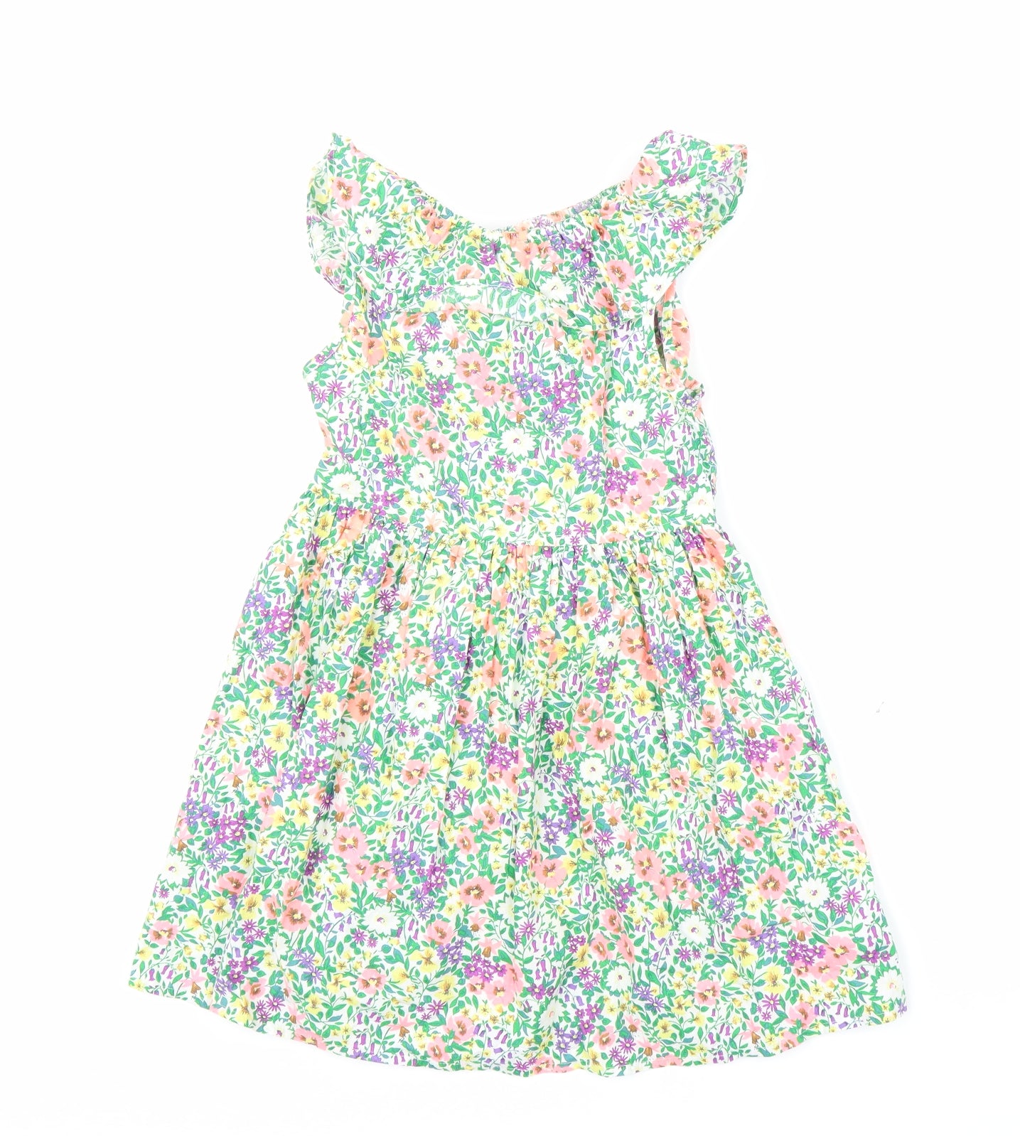 NEXT Girls Green Floral  A-Line  Size 7 Years