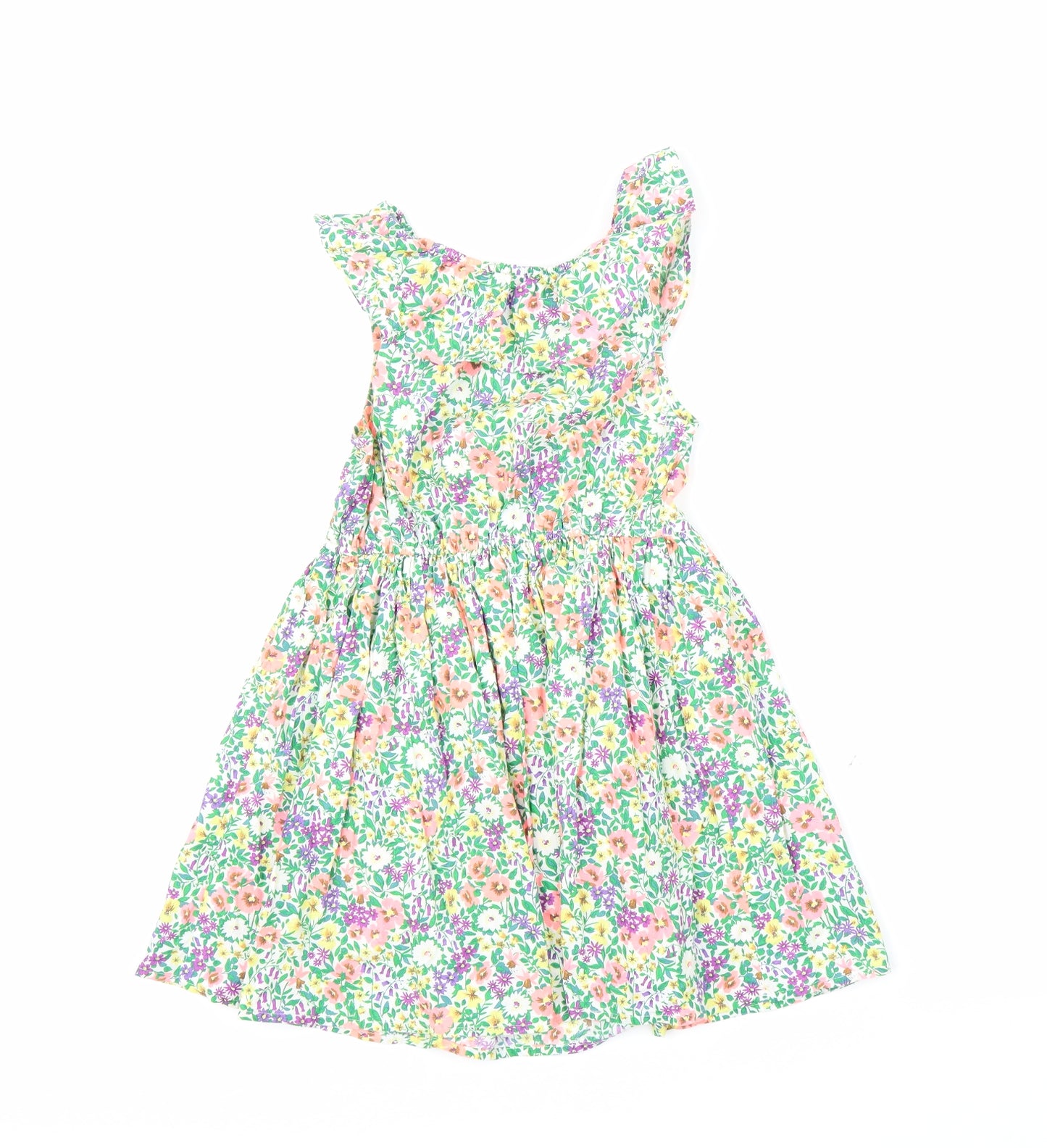 NEXT Girls Green Floral  A-Line  Size 7 Years