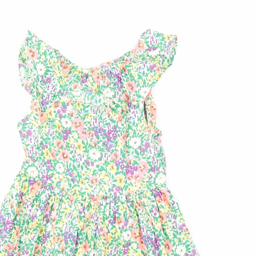 NEXT Girls Green Floral  A-Line  Size 7 Years