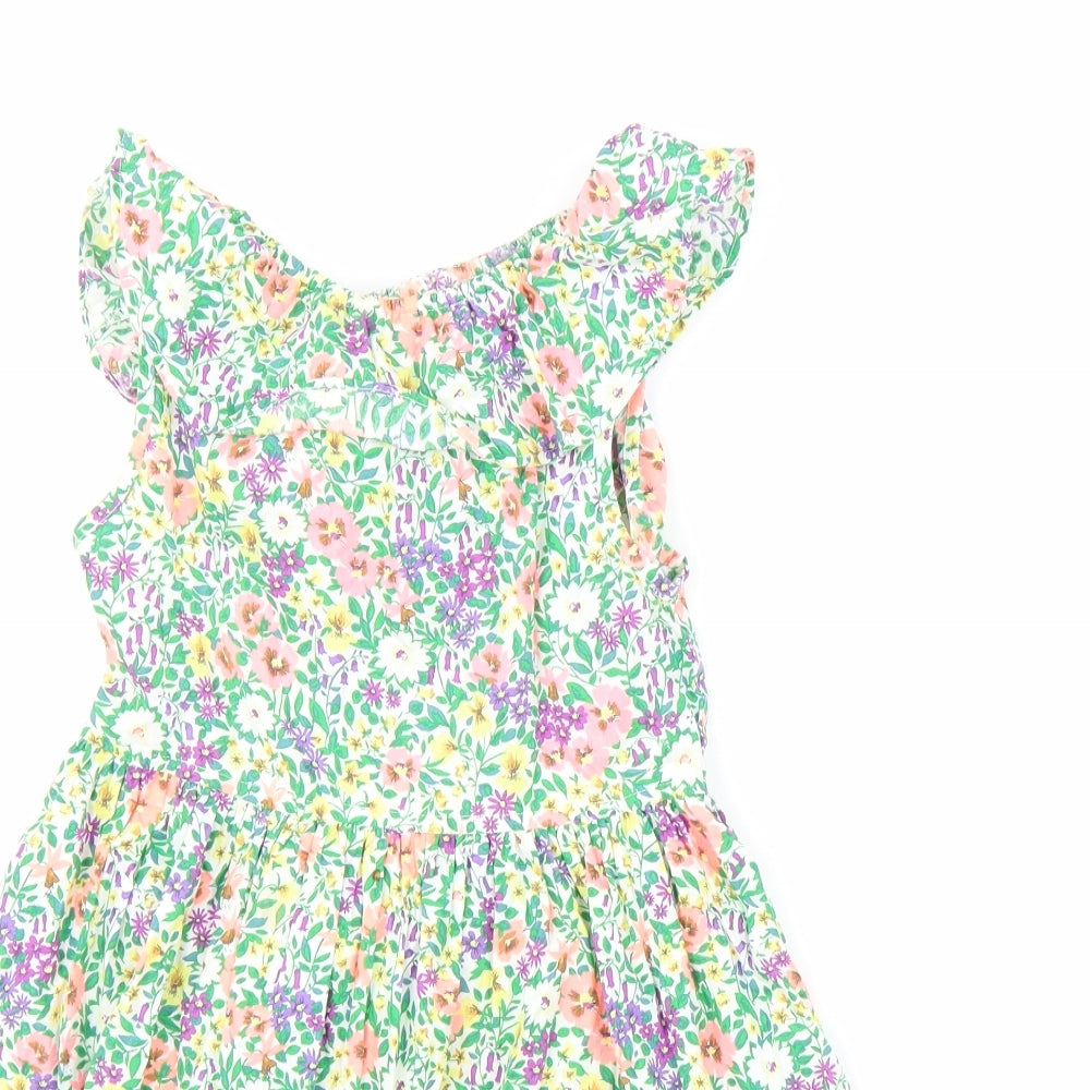 NEXT Girls Green Floral  A-Line  Size 7 Years