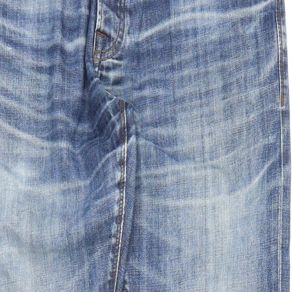 Crosshatch Mens Blue  Denim Straight Jeans Size 36 in L29 in