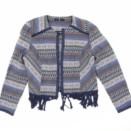 Very Womens Blue Geometric  Jacket  Size 16