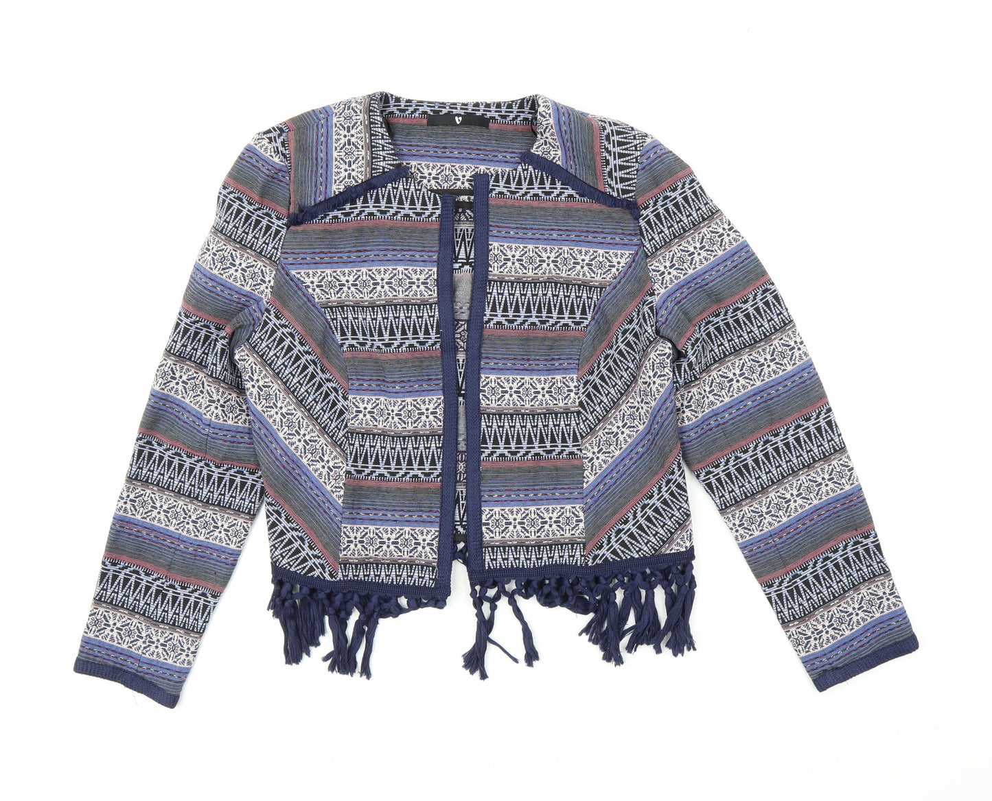 Very Womens Blue Geometric  Jacket  Size 16