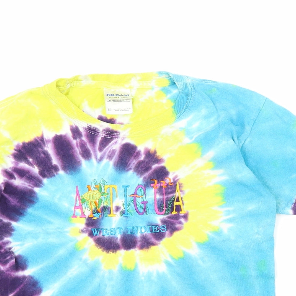 Gildan Boys Multicoloured   Basic T-Shirt Size XS  - Tie Dye