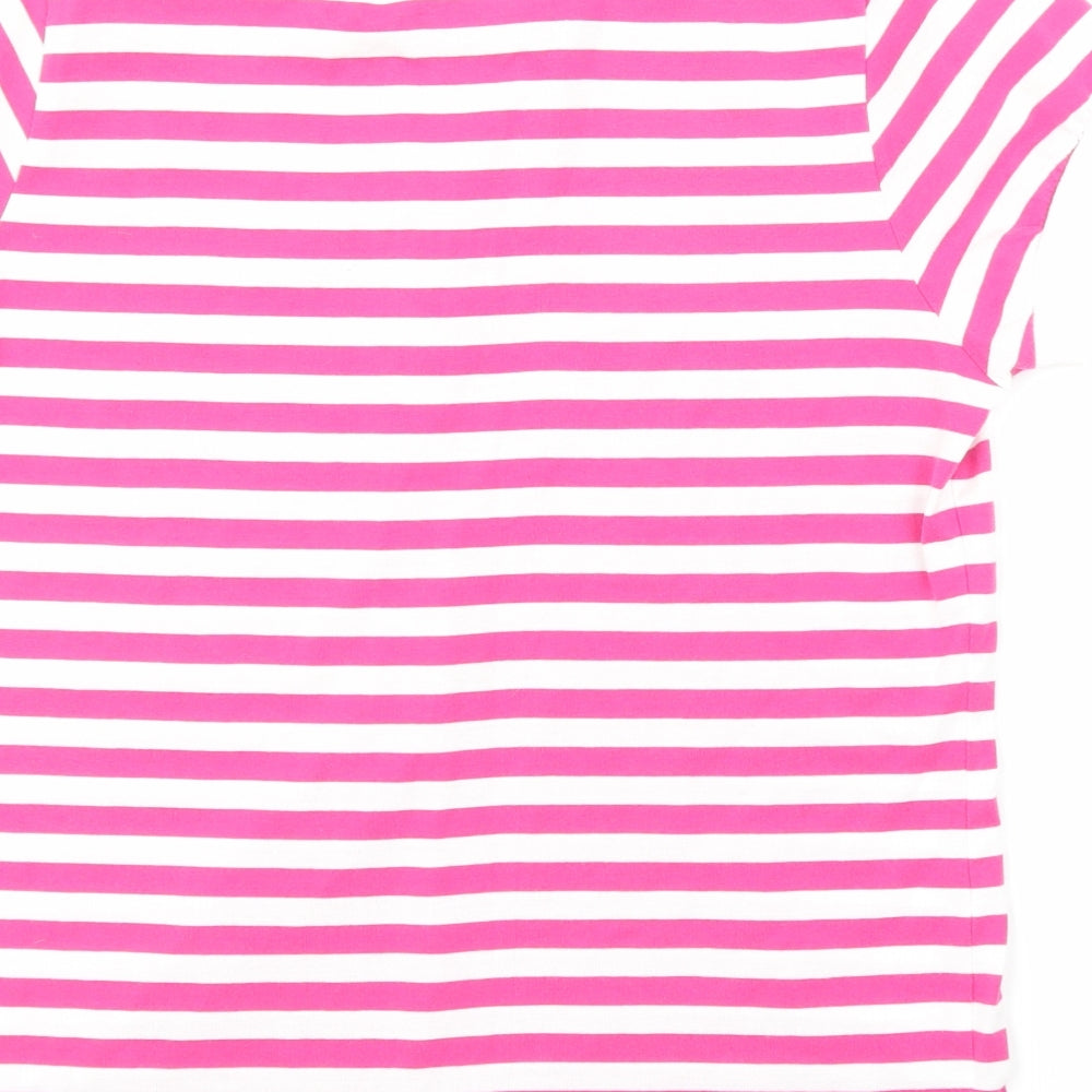 Store Twenty One Womens Pink Striped  Basic Polo Size 20