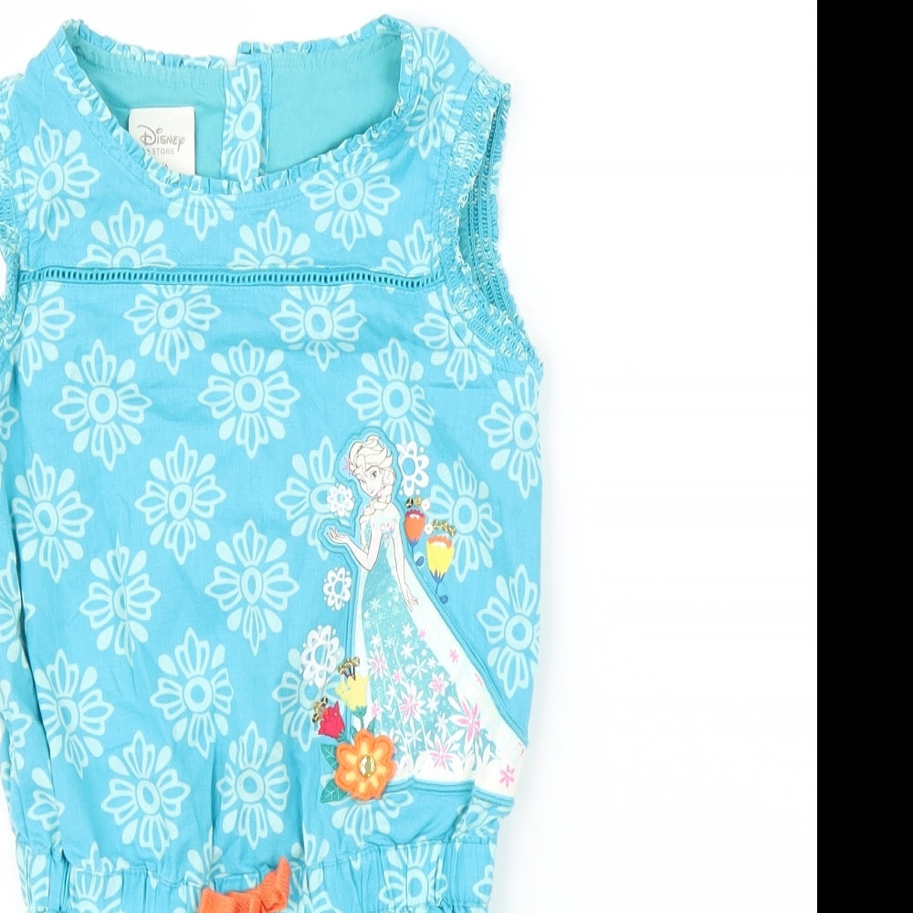 Disney Girls Blue   Romper One-Piece Size 5-6 Years  - Frozen