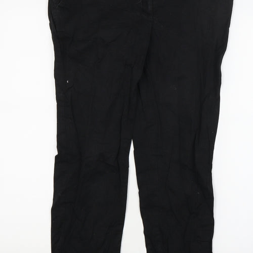 Warehouse Womens Black   Trousers  Size 12 L25 in