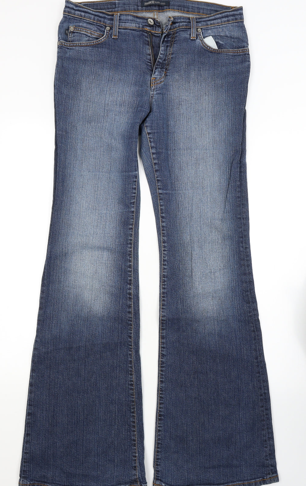 Image Womens Blue  Denim Bootcut Jeans Size 12 L30.5 in