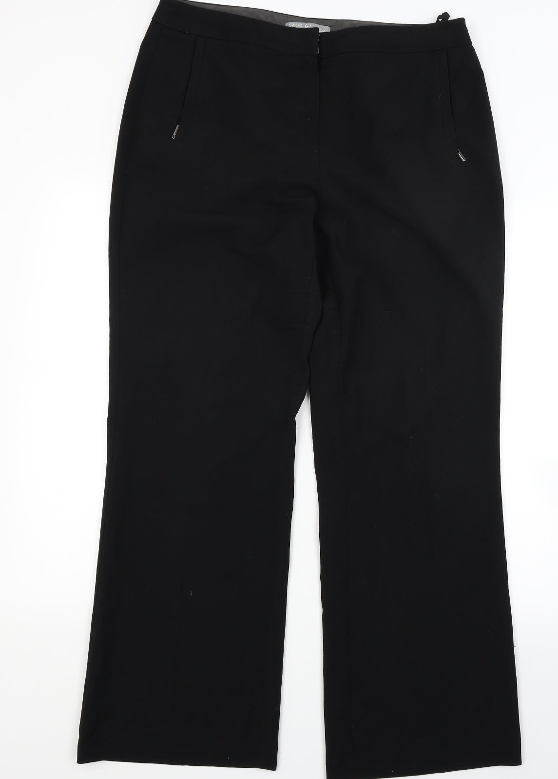 Marks and Spencer Womens Black   Trousers  Size 14 L26 in