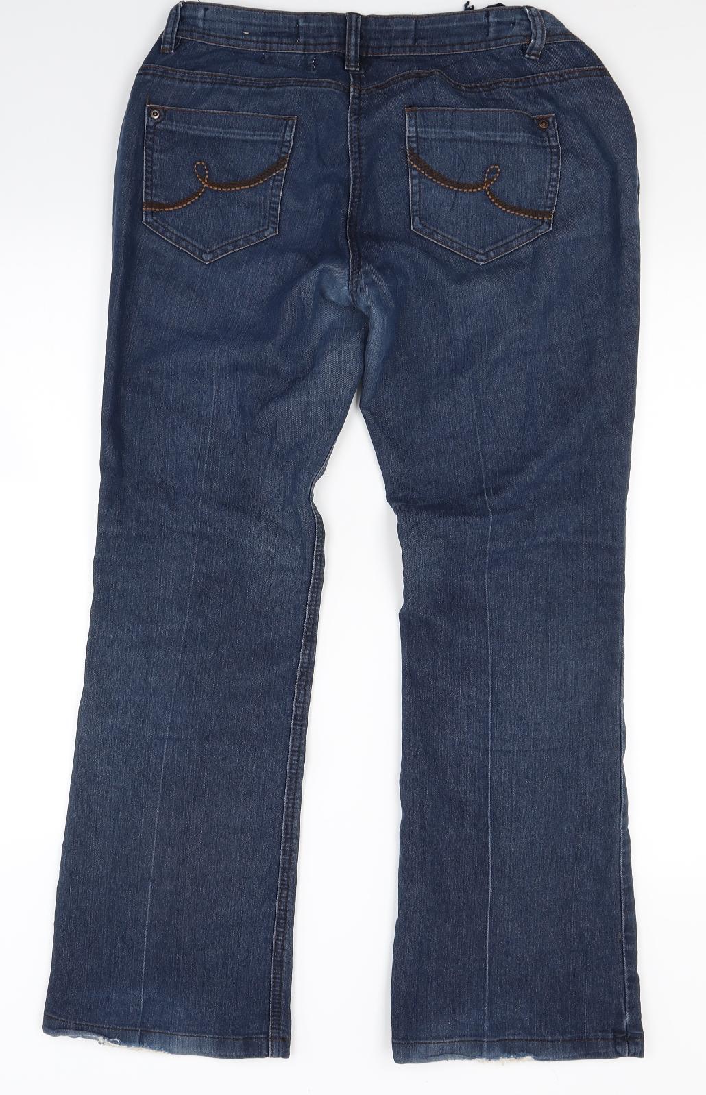 NEXT Womens Blue  Denim Bootcut Jeans Size 12 L28 in