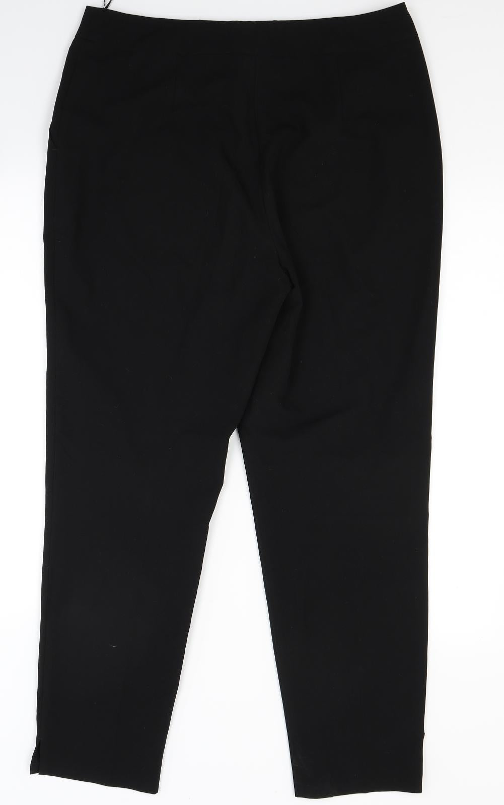 F&F Womens Black   Trousers  Size 12 L25 in