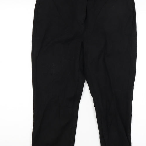 NEXT Womens Black   Capri Trousers Size 10 L21 in