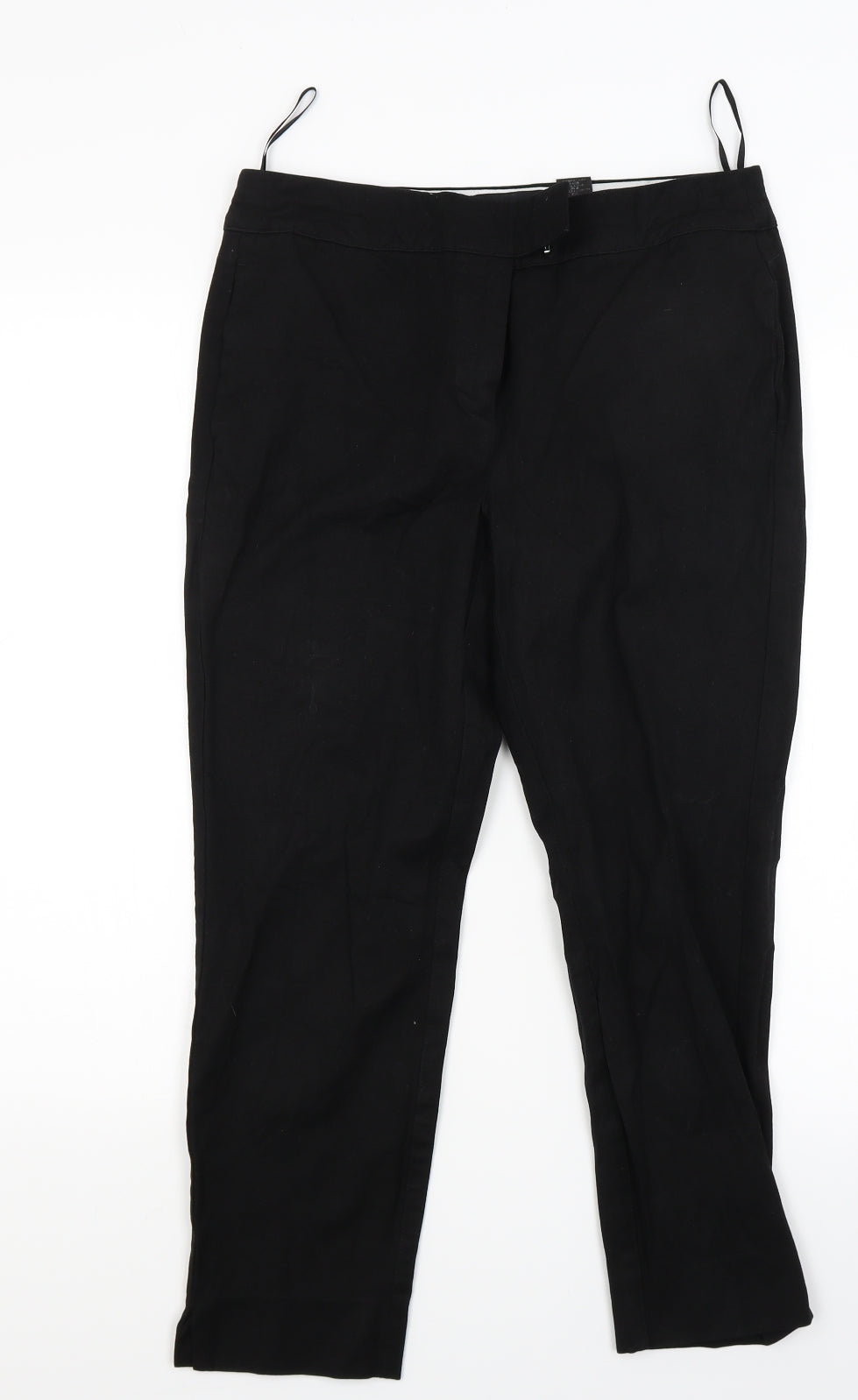 NEXT Womens Black   Capri Trousers Size 10 L21 in