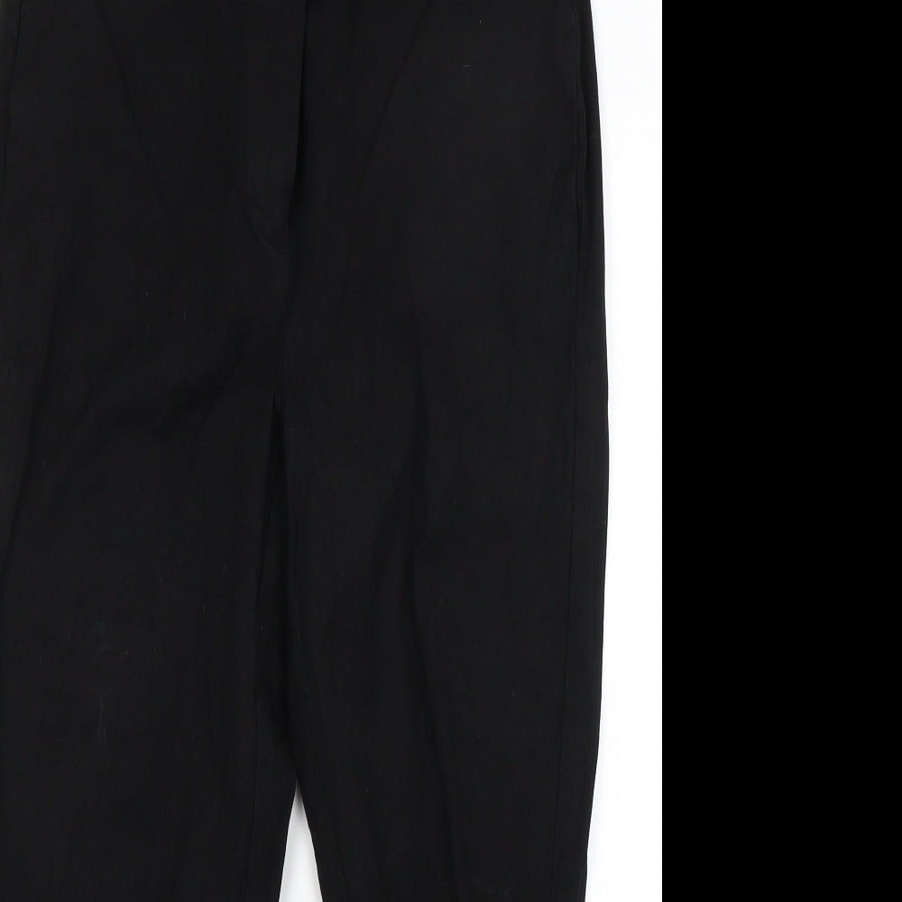 NEXT Womens Black   Capri Trousers Size 10 L21 in