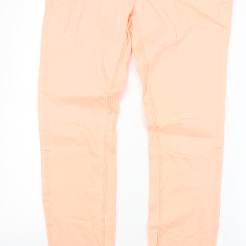 Gina Womens Orange  Denim Skinny Jeans Size 10 L28 in