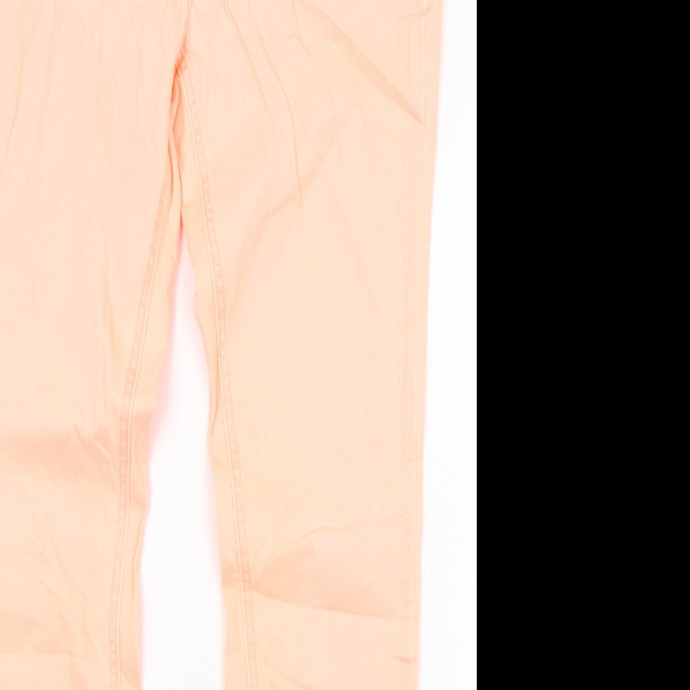 Gina Womens Orange  Denim Skinny Jeans Size 10 L28 in