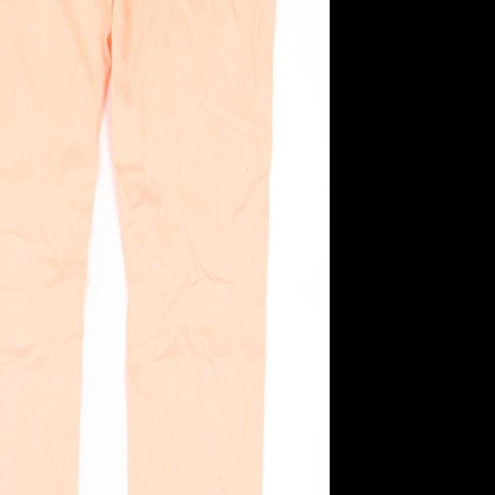 Gina Womens Orange  Denim Skinny Jeans Size 10 L28 in