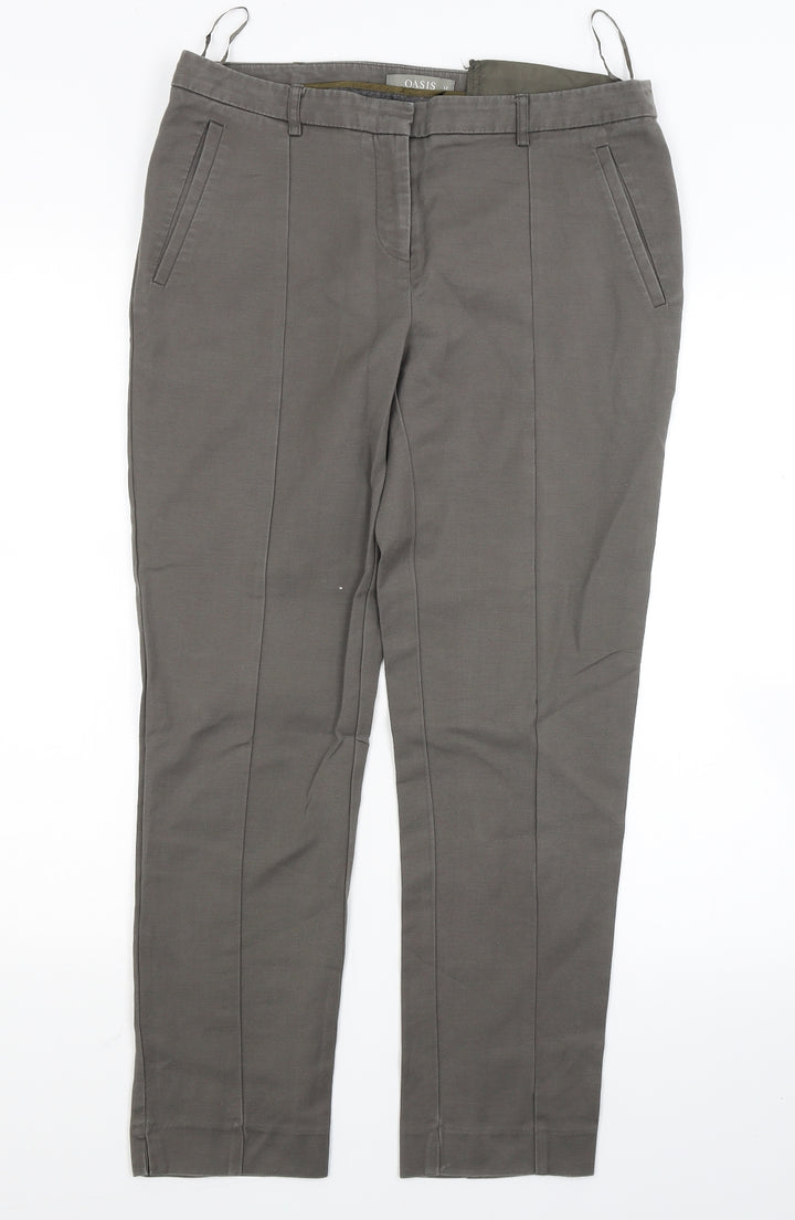 Oasis Womens Brown Trousers Size 12 L27 in