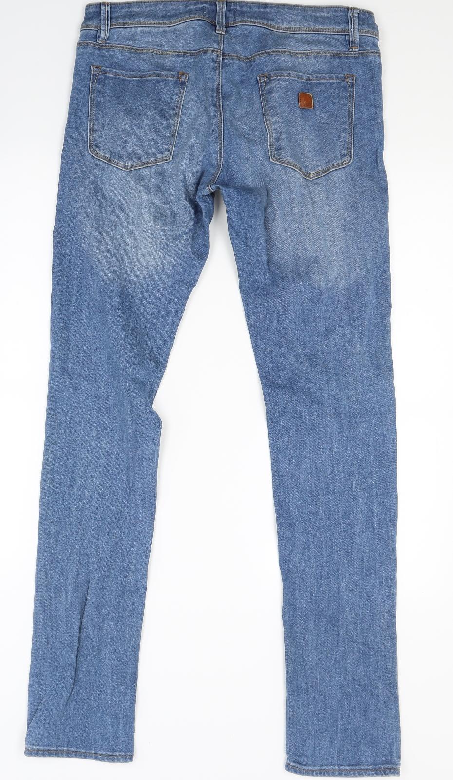 ROXY Womens Blue  Denim Skinny Jeans Size 10 L30 in