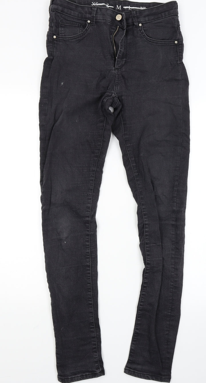 Never denim Womens Black Denim Skinny Jeans Size M L28 in