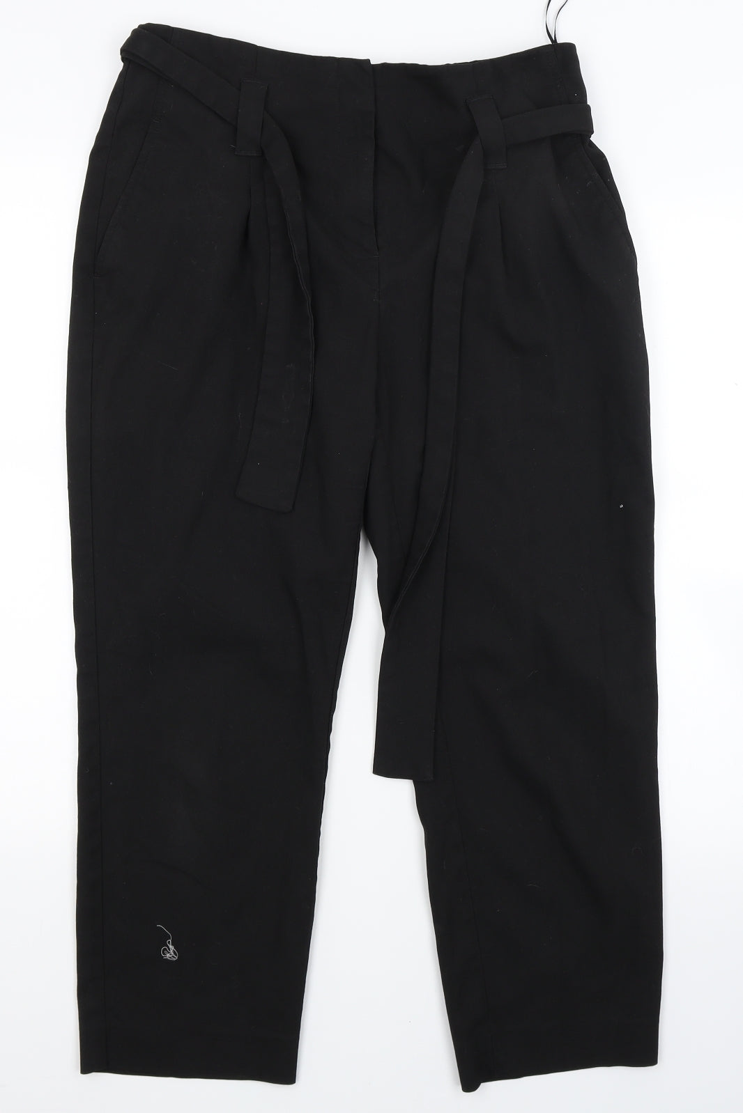 NEXT Womens Black   Capri Trousers Size 10 L21 in