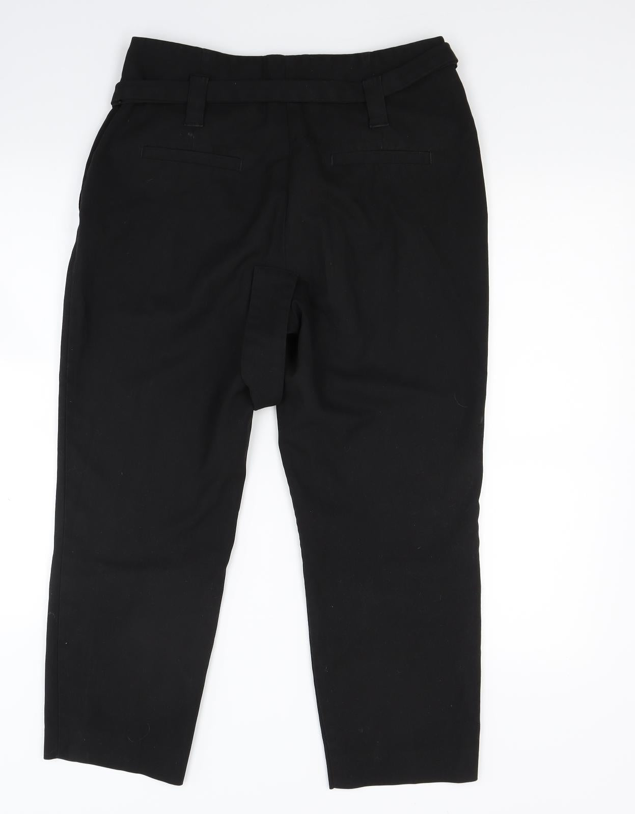 NEXT Womens Black   Capri Trousers Size 10 L21 in