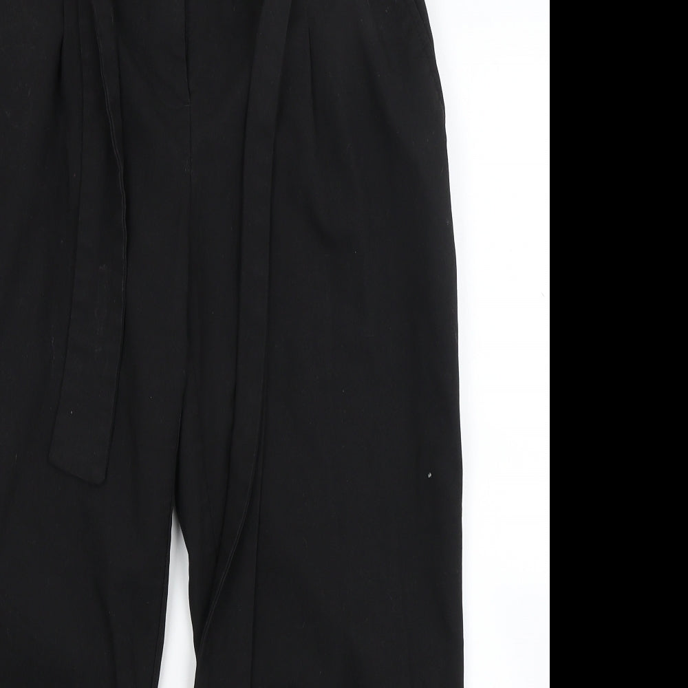 NEXT Womens Black   Capri Trousers Size 10 L21 in