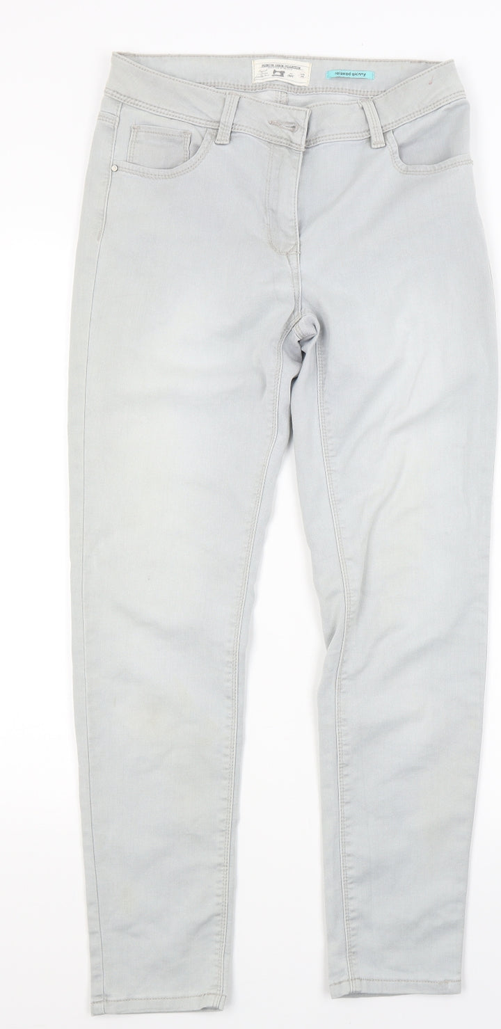 Matalan Womens Grey  Denim Skinny Jeans Size 10 L25 in