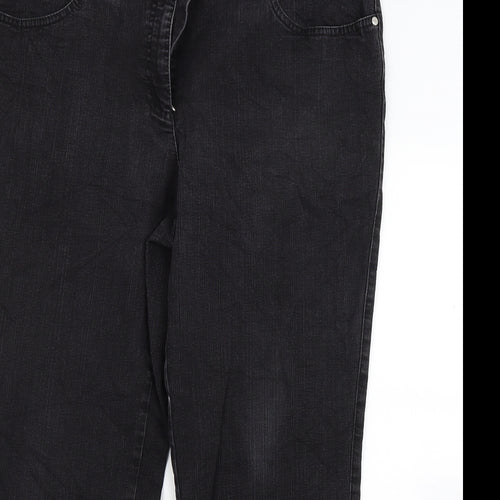 Bexley Womens Black  Denim Capri Jeans Size 34 in L23 in