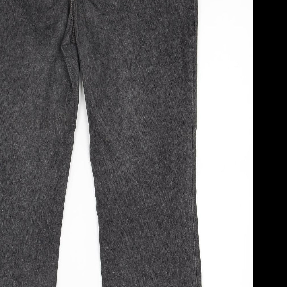 Jobis Womens Black  Denim Cropped Jeans Size 14 L24 in
