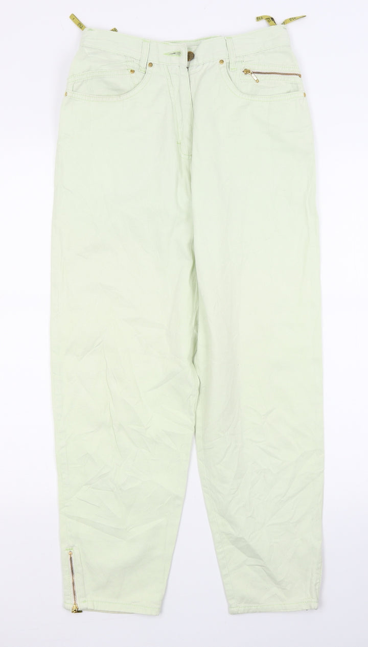 C&A Womens Green  Denim Tapered Jeans Size 8 L28 in