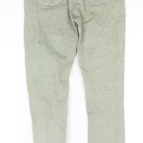 Preworn Womens Green  Denim Skinny Jeans Size 8 L25 in