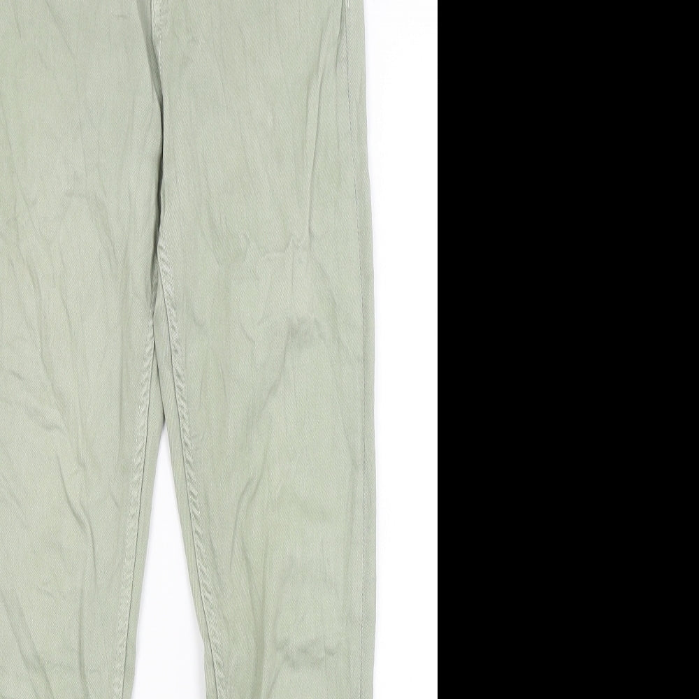 Preworn Womens Green  Denim Skinny Jeans Size 8 L25 in