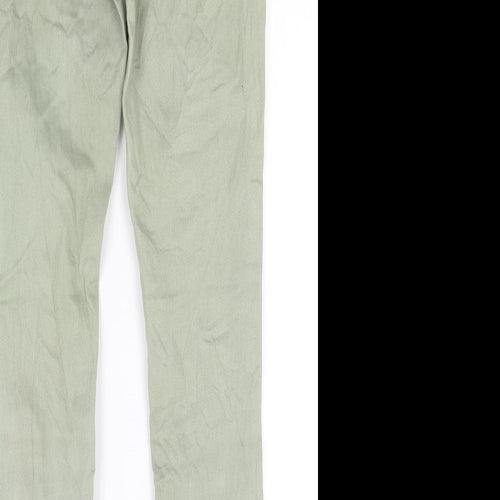 Preworn Womens Green  Denim Skinny Jeans Size 8 L25 in