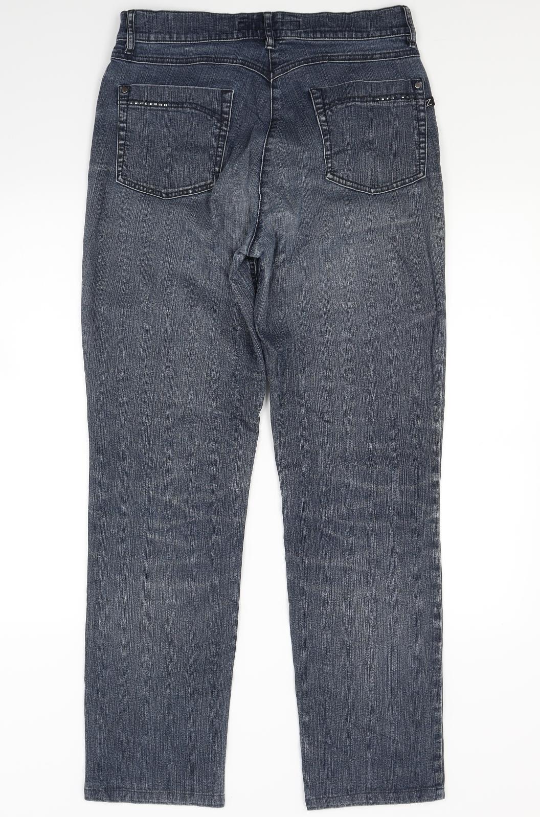 ZERRES Womens Blue  Denim Straight Jeans Size 12 L28 in