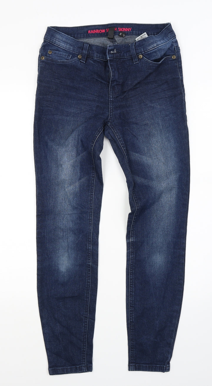 Rainbow Womens Blue Denim Skinny Jeans Size 10 L26 in