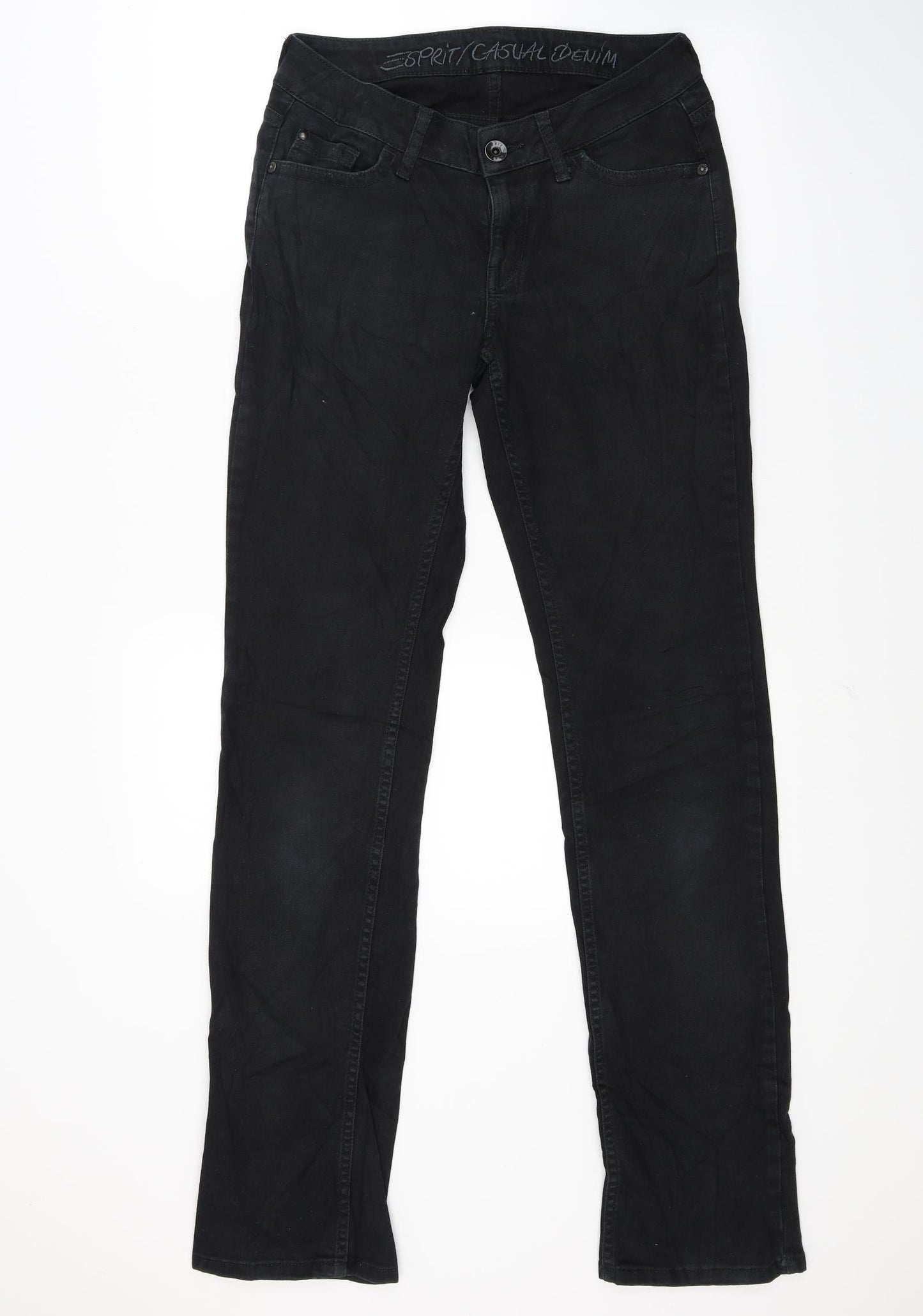 Esprit Womens Black  Denim Straight Jeans Size 28 L34 in