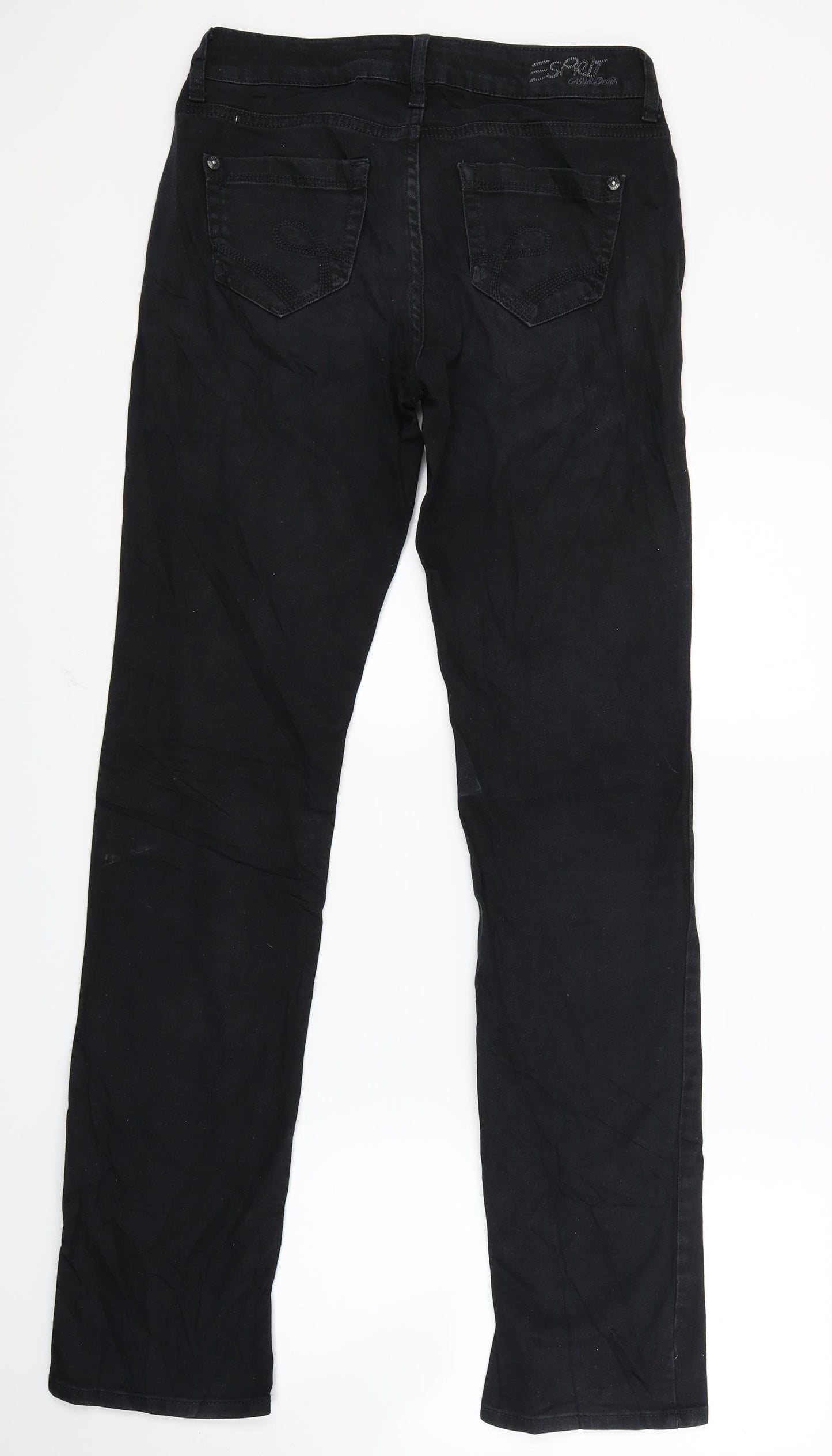 Esprit Womens Black  Denim Straight Jeans Size 28 L34 in