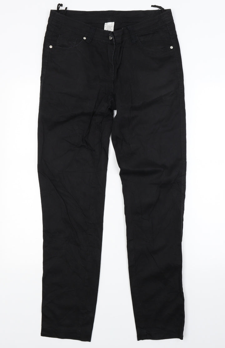Preworn Womens Black  Denim Skinny Jeans Size 10 L27 in